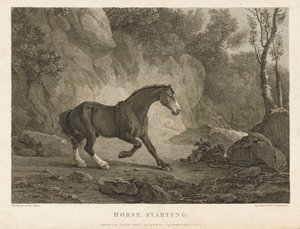 Paard start (ets) door Sawrey (after) Gilpin