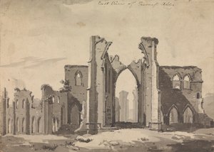 Oostelijk uitzicht op Furness Abbey door Sawrey Gilpin