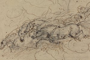 Vier Paarden in Galop: (?) een Mythologische Studie, Mogelijk voor Phaetons Wagen door Sawrey Gilpin