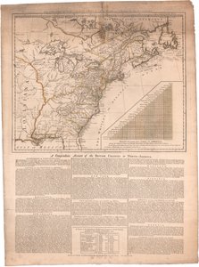 Een kaart van Noord-Amerika - Revolutionaire Oorlog door Sayer & Bennett