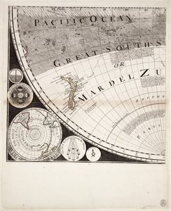Een nieuwe en correcte kaart van de wereld (sectie), c.1774 door Sayer & Bennett