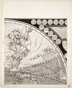 Een nieuwe en correcte kaart van de wereld (sectie), ca. 1774