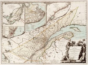 Kaart van Quebec, Canada