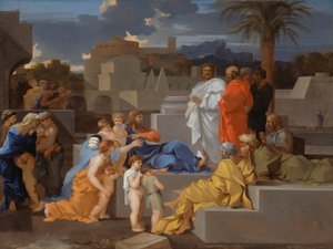 Christus ontvangt de kinderen door Sébastien Bourdon