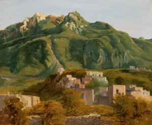Dorp op het eiland Ischia, ca. 1826 door Sébastien Louis Guillaume Norblin de la