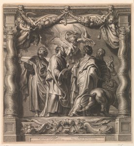 Vier evangelisten door Schelte Adamsz. Bolswert