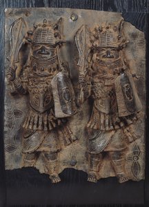 Benin-plakkaat met twee krijgers, Nigeria