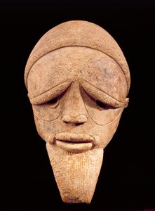 Terracotta beeld van mannelijk hoofd, Sokoto, Nigeria, 6e-2e eeuw v.Chr.