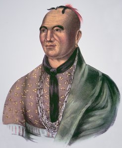 Joseph Brant (1742-1807) Hoofd van de Mohawks door School American