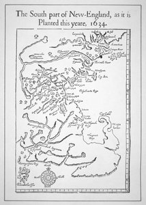 Kaart inclusief Massachusetts Bay