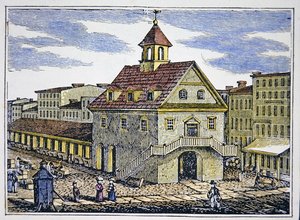 Het oude gerechtsgebouw van Philadelphia door School American