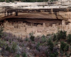 Uitzicht op de Cliff Palace site (1993, Fotografie)