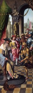 Koning David Ontvangt het Cisternewater van Bethlehem door School Antwerp