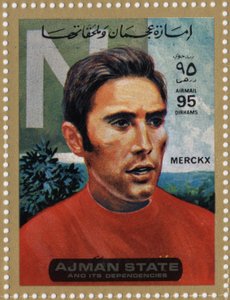 VAE postzegel met wielrenner Eddy Merckx (geb. 1945)