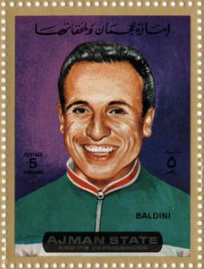 VAE postzegel met wielrenner Ercole Baldini (Ne 1933)