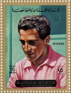 VAE postzegel met wielrenner Roger Riviere (1936-1976)