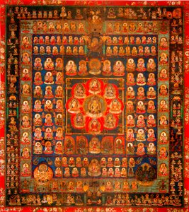 Boeddhisme: mandala taizokai (Garbhadhatu) genaamd de Wereld van de matrix