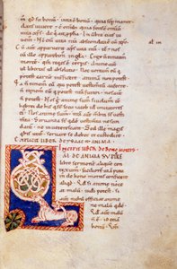 Miniatuur Oude Testament pagina. 13e eeuw. Karolingische tijd. Biblioteca Trivulziana, Milaan
