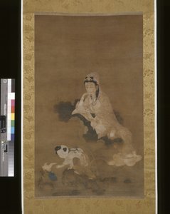 Avalokitesvara (Guanyin) op Lotus