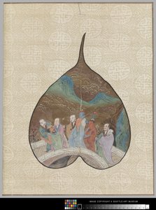 Bodhiblad met Luohan schilderij