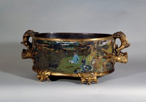 Chinese kunst: pot cache in cloisonné email. 16e eeuw Parijs, decoratieve kunsten