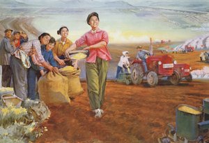 "Aarde gevuld met lente", propagandaposter uit de Chinese Culturele Revolutie