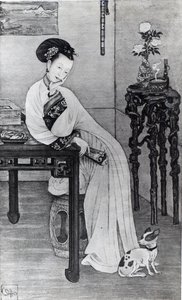 Keizerin-weduwe Cixi door School Chinese