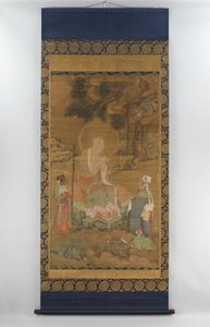 Lohan die draken oproept, Yuan-dynastie of Ming-dynastie door School Chinese