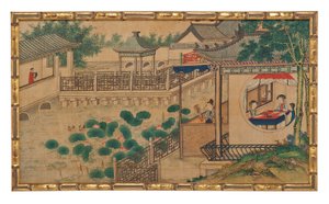 Een van Vierentwintig Scènes uit Droom van de Rode Kamer door School Chinese