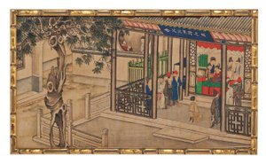 Een van de vierentwintig scènes uit Droom van de Rode Kamer door School Chinese