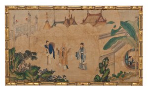 Een van de vierentwintig scènes uit Droom van de Rode Kamer door School Chinese