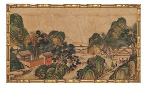 Een van de vierentwintig scènes uit Droom van de Rode Kamer door School Chinese