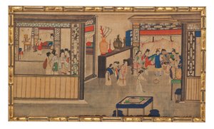 Een van Vierentwintig Scènes uit Droom van de Rode Kamer door School Chinese