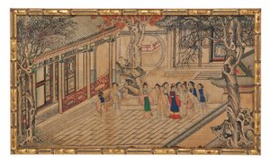 Een van Vierentwintig Scènes uit Droom van de Rode Kamer door School Chinese