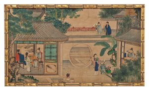 Een van Vierentwintig Scènes uit Droom van de Rode Kamer door School Chinese