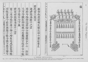 Bladzijden uit een Chinese encyclopedie (gravure) door School Chinese