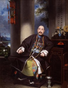 Portret van Mouqua, Lamqua, ca. 1840 (olieverf op doek) door School Chinese