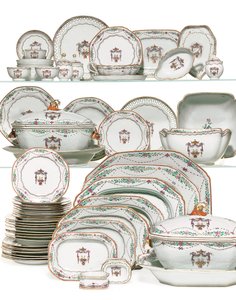 Priesterlijke zegen diner servies, ca. 1785 door School Chinese