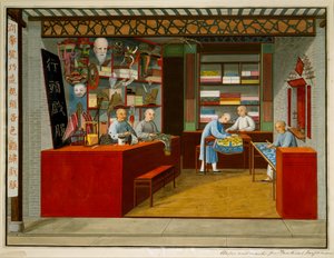 Theaterwinkel (gouache en aquarel op papier) door School Chinese
