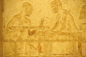 Tomb of Petosiris, Tuna el Gebel, 300 v.Chr., Timmerlieden aan het werk