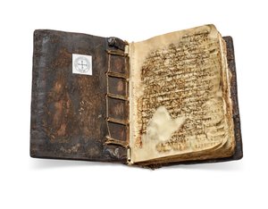 De Codex Sinaiticus Rescriptus, laat 5e-7e eeuw tot AD 979 (inkt op perkament) door School Egyptian