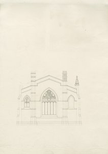 Burton-upon-Trent - Heilige Drie-eenheid Kerk: tekening, nd [?1820s] door School English