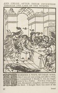 Daphnis en Chloe, Longus (prent) door School English