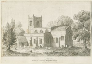 Hanbury Church: ets, nd [ca. 1800]