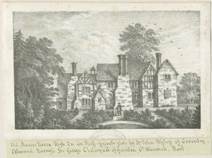 High Onn - Oud Landhuis (lithografie, nd [?19e eeuw]) door School English