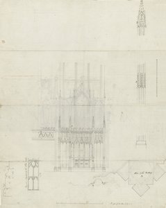 Interieur van Lichfield Kathedraal - Reredos naar Altaar