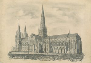 Lichfield Kathedraal - Zuidoostaanzicht door School English