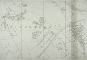 Kaart van Willesden, Londen (litho)