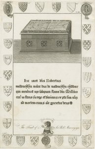 Mavesyn Ridware - Graf van Sir Robert Mavesyn (gravure) door School English
