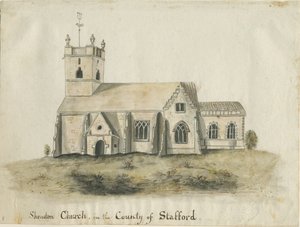 Shenstone Church: aquarel, nd [1769] door School English